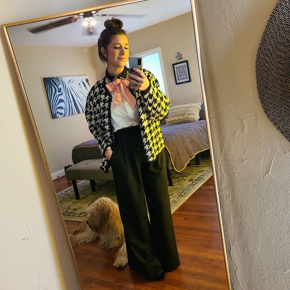 Vintage Crystal Kobe Houndstooth Cardigan - Picture 6 of 9